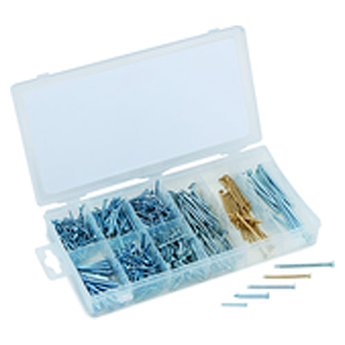 550 Pieces Nail Assortment - Brad nails, finishing nails and masonry nails - Strong Tooling