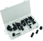 80 Pc. Vacuum Cap Assortment - 3/16" - 3/8". Constructed of heat resistant Buna-N Rubber - Strong Tooling