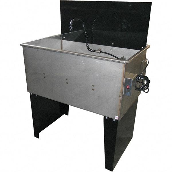 Build-All - Free Standing Water-Based Parts Washer - 30 Gal Max Operating Capacity, 304 Stainless Steel Tank, 115 Input Volts - Strong Tooling