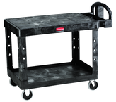Utility Cart 2- Shelf (flat) 24 x 36 - Push Handle -- Storage compartments, holsters and hooks -- 500 lb capacity - Strong Tooling