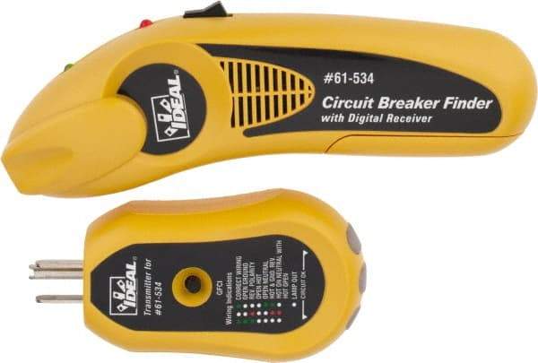 Ideal - 240 to 120 VAC, 47 to 63 Hz, Screenless Circuit Breaker Finder - 9 Volt, Includes GFCI Receptacle Tester, Noncontact Voltage Sensor - Strong Tooling