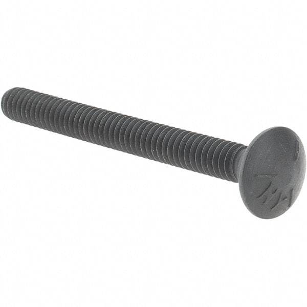 Value Collection - 1/4-20 UNC 2-1/2" Length Under Head, Standard Square Neck, Carriage Bolt - Grade 5 Steel, Zinc-Plated Finish - Strong Tooling