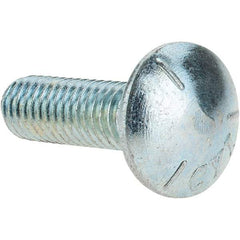 Value Collection - 3/8-16 UNC 1-1/4" Length Under Head, Standard Square Neck, Carriage Bolt - Grade 5 Steel, Zinc-Plated Finish - Strong Tooling