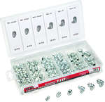 110 Pc. Grease Fitting Assortment - stright and 90 degree fittings - Strong Tooling