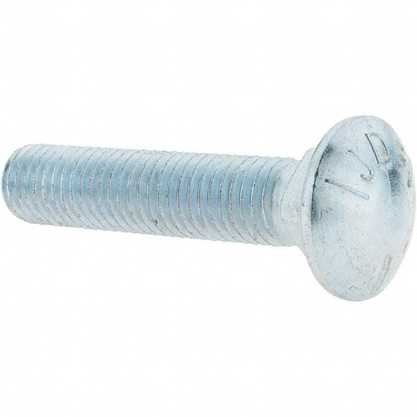 Value Collection - 5/8-11 UNC 3" Length Under Head, Standard Square Neck, Carriage Bolt - Grade 5 Steel, Zinc-Plated Finish - Strong Tooling