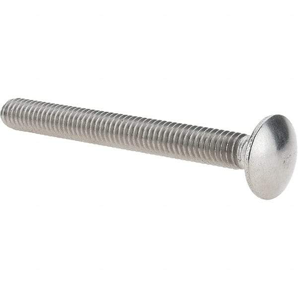 Value Collection - 5/16-18 UNC 3" Length Under Head, Standard Square Neck, Carriage Bolt - 18-8 Stainless Steel, Uncoated - Strong Tooling