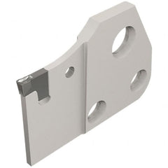 Iscar - Neutral Cut, 5.5mm Insert Width, Cutoff & Grooving Support Blade for Indexables - 4mm Head Projection - Strong Tooling