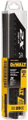 DeWALT - 8" Long x 1" Thick, Bi-Metal Reciprocating Saw Blade - Straight Profile, 14 to 18 TPI, Toothed Edge - Strong Tooling