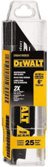 DeWALT - 6" Long x 1" Thick, Bi-Metal Reciprocating Saw Blade - Straight Profile, 14 to 18 TPI, Toothed Edge - Strong Tooling