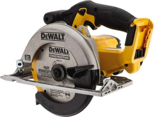 DeWALT - 20 Volt, 6-1/2" Blade, Cordless Circular Saw - 3,700 RPM, Lithium-Ion Batteries Not Included - Strong Tooling