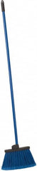 PRO-SOURCE - 12" Wide, Blue Polypropylene Bristles, 46-1/2" Vinyl-Coated Metal Handle, Angled Broom - Flagged - Strong Tooling