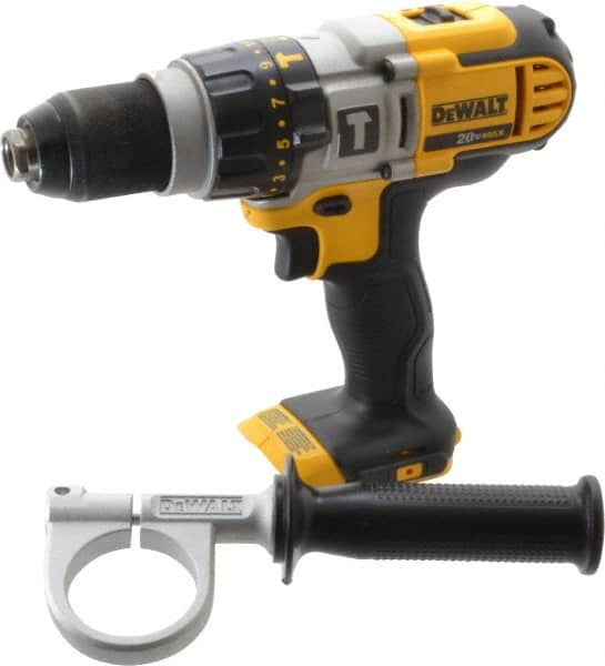 DeWALT - 20 Volt 1/2" Keyless Chuck Cordless Hammer Drill - 0 to 9,775, 0 to 22,950 & 0 to 34,000 BPM, 0 to 575, 0 to 1,350 & 0 to 2,000 RPM, Reversible, Mid-Handle - Strong Tooling