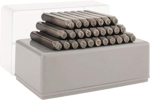 C.H. Hanson - 27 Piece, 5/32" Character Steel Stamp Set - Letters, Heavy Duty - Strong Tooling