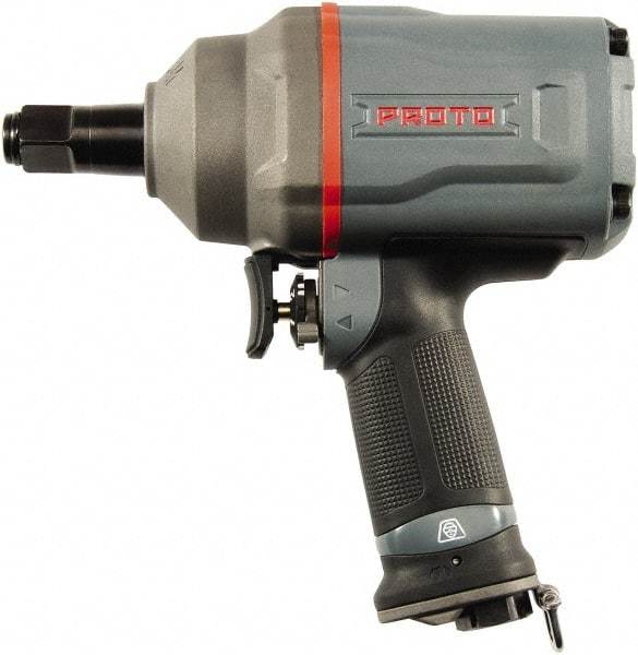 Proto - 3/4" Drive, 5,300 RPM, 1,560 Ft/Lb Torque Impact Wrench - Pistol Grip Handle, 950 IPM, 5.1 CFM, 90 psi, 3/8" NPT Inlet - Strong Tooling