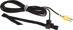 Cooper - -25 to 300°F, K Pipe Strap, Thermocouple Probe - 10 Ft. Cable Length, Mini Connector, 2 Sec Response Time - Strong Tooling