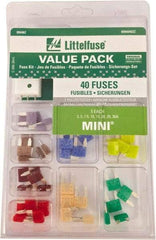 Littelfuse - Fuse Service Kits Compatible Fuse Class: ATO Includes: 5 each of 3, 5, 7.5, 10, 15, 20, 25, 30 amp mini fuses and one tester/puller - Strong Tooling