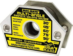 Mag-Mate - 4-3/8" Wide x 1-9/16" Deep x 3" High Ceramic Magnetic Welding & Fabrication Square - 110 Lb Average Pull Force - Strong Tooling