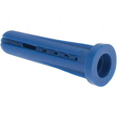 Value Collection - #8 to #10 Screw, 3/16" Diam, 7/8" Long, Plug Drywall & Hollow Wall Anchor - Plastic, Use with Concrete/Masonry, Drywall & Wallboard - Strong Tooling