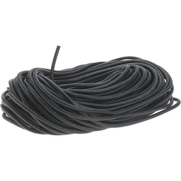 Value Collection - 0.27" ID, Black/Gray Nylon Corrugated Cable Sleeve - 250' Coil Length, -40 to 300°F - Strong Tooling