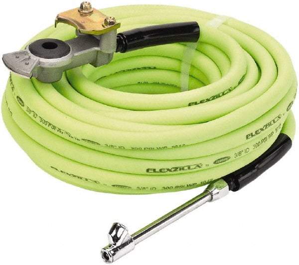 Legacy - Air Compressor Truck Tire Inflator Kit - 300 psi, 3/8" ID x 50' Flexzilla Air Hose; Glad-Hand Attachment; 30° Dual Air Chuck - Strong Tooling