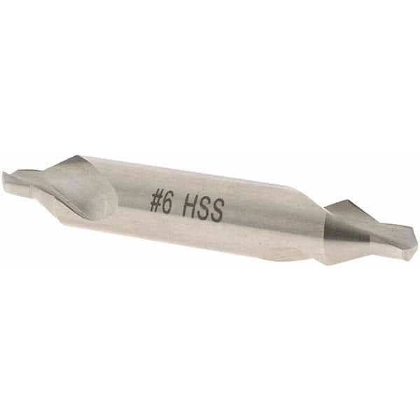 Value Collection - #6 Plain Cut 60° Incl Angle High Speed Steel Combo Drill & Countersink - Strong Tooling