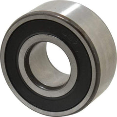 SKF - 20mm Bore Diam, 47mm OD, Double Seal Angular Contact Radial Ball Bearing - 20.6mm Wide, 2 Rows, Round Bore, 12,000 Lb Static Capacity, 19,000 Lb Dynamic Capacity - Strong Tooling