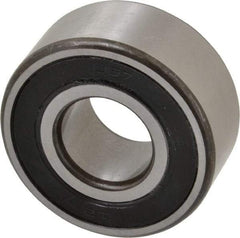 SKF - 20mm Bore Diam, 47mm OD, Double Seal Angular Contact Radial Ball Bearing - 20.6mm Wide, 2 Rows, Round Bore, 12,000 Lb Static Capacity, 19,000 Lb Dynamic Capacity - Strong Tooling