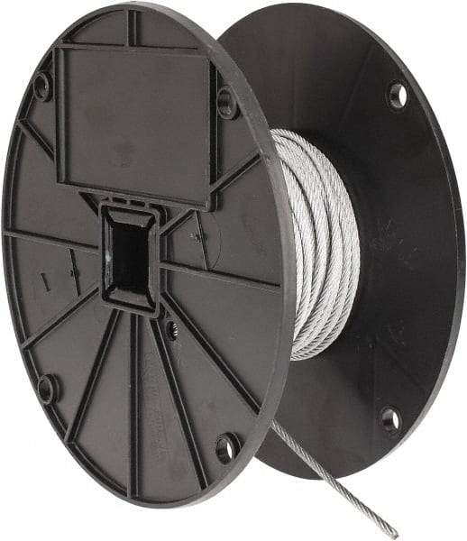 Value Collection - 1/8" x 3/32" Diam, Aircraft Cable - 920 Lb Breaking Strength, 7 x 7 Strand Core, Vinyl Coating - Strong Tooling