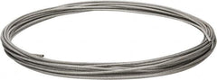 Value Collection - 1/4" x 3/16" Diam, Aircraft Cable - 4,200 Lb Breaking Strength, 7 x 19 Strand Core, Vinyl Coating - Strong Tooling