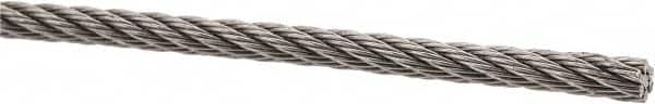 Value Collection - 1/8" Diam, Aircraft Cable - 1,700 Lb Breaking Strength, 7 x 7 Strand Core - Strong Tooling