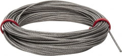 Value Collection - 1/16" Diam, Aircraft Cable - 480 Lb Breaking Strength, 7 x 7 Strand Core - Strong Tooling