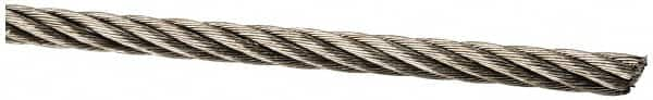 Value Collection - 1/8" Diam, Aircraft Cable - 1,760 Lb Breaking Strength, 7 x 19 Strand Core - Strong Tooling