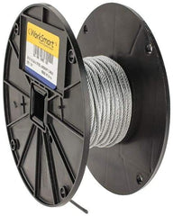 Value Collection - 1/8" Diam, Aircraft Cable - 1,760 Lb Breaking Strength, 7 x 19 Strand Core - Strong Tooling