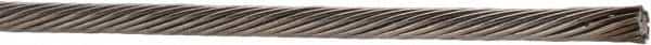 Value Collection - 3/32" Diam, Aircraft Cable - 1,200 Lb Breaking Strength, 1 x 19 Single Strand - Strong Tooling