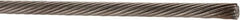 Value Collection - 1/8" Diam, Aircraft Cable - 2,100 Lb Breaking Strength, 1 x 19 Single Strand - Strong Tooling