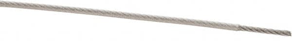 Value Collection - 1/16" x 3/64" Diam, Aircraft Cable - 270 Lb Breaking Strength, 7 x 7 Strand Core, Nylon Coating - Strong Tooling