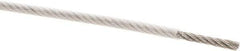 Value Collection - 1/8" x 3/32" Diam, Aircraft Cable - 920 Lb Breaking Strength, 7 x 7 Strand Core, Nylon Coating - Strong Tooling