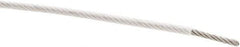 Value Collection - 3/32" x 1/16" Diam, Aircraft Cable - 480 Lb Breaking Strength, 7 x 7 Strand Core, Nylon Coating - Strong Tooling