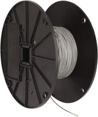 Value Collection - 1/16" x 3/64" Diam, Aircraft Cable - 270 Lb Breaking Strength, 7 x 7 Strand Core, Nylon Coating - Strong Tooling