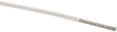 Value Collection - 1/8" x 3/32" Diam, Aircraft Cable - 920 Lb Breaking Strength, 7 x 7 Strand Core, Nylon Coating - Strong Tooling