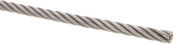 Value Collection - 5/16" Diam, Steel Wire Rope - 7,660 Lb Breaking Strength, 6 x 19 IWRC - Strong Tooling