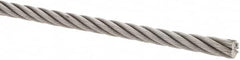 Value Collection - 3/8" Diam, Steel Wire Rope - 11,800 Lb Breaking Strength, 6 x 19 IWRC - Strong Tooling