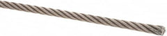 Value Collection - 1/4" Diam, Steel Wire Rope - 5,300 Lb Breaking Strength, 6 x 19 IWRC - Strong Tooling