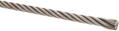 Value Collection - 3/8" Diam, Steel Wire Rope - 11,800 Lb Breaking Strength, 6 x 37 IWRC - Strong Tooling