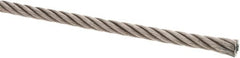 Value Collection - 1/4" Diam, Steel Wire Rope - 5,300 Lb Breaking Strength, 6 x 37 IWRC - Strong Tooling