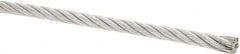 Value Collection - 5/16" Diam, Galvanized Steel Wire Rope - 9,800 Lb Breaking Strength, 7 x 19 Strand Core - Strong Tooling