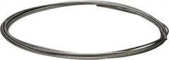 Value Collection - 1/4" Diam, Galvanized Steel Wire Rope - 7,000 Lb Breaking Strength, 7 x 19 Strand Core - Strong Tooling