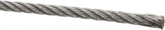 Value Collection - 5/32" Diam, Aircraft Cable - 2,600 Lb Breaking Strength, 7 x 7 Strand Core - Strong Tooling