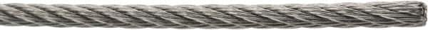 Value Collection - 1/8" Diam, Aircraft Cable - 1,700 Lb Breaking Strength, 7 x 7 Strand Core - Strong Tooling