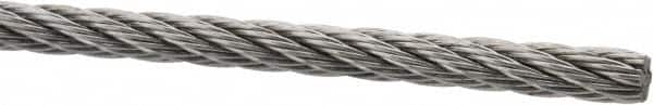 Value Collection - 3/16" Diam, Aircraft Cable - 3,700 Lb Breaking Strength, 7 x 7 Strand Core - Strong Tooling